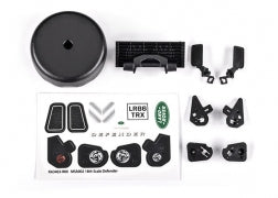 Traxxas TRX-4M Land Rover Grille, Side Mirrors, LED Retainers & Spare Tire Cover 9720