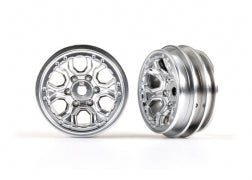 TRAXXAS TRX4M  Wheels, 1.0" (satin chrome) (2) 9770-SATIN