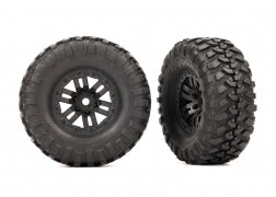 Tires & wheels, assembled (black 1.0" wheels, Canyon Trail 2.2x1.0" tires) (2) 9773