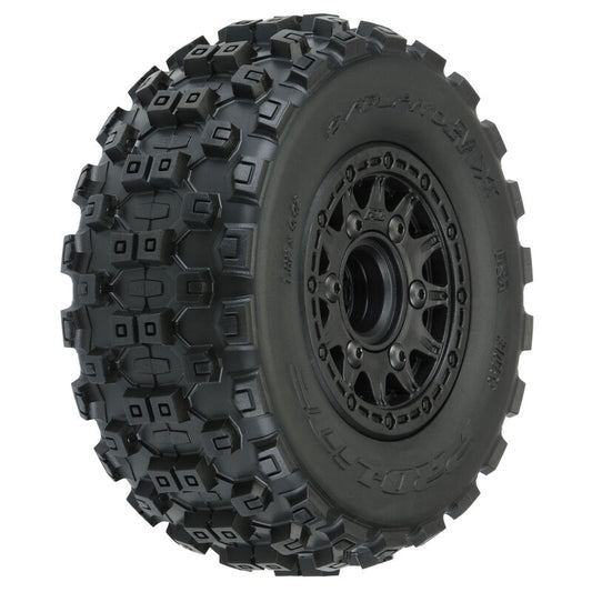 Pro-Line Racing 1/10 Badlands MX M2 Fr/Rr 2.2"/3.0" SC Mounted 12mm Blk Raid (2) PRO1015610