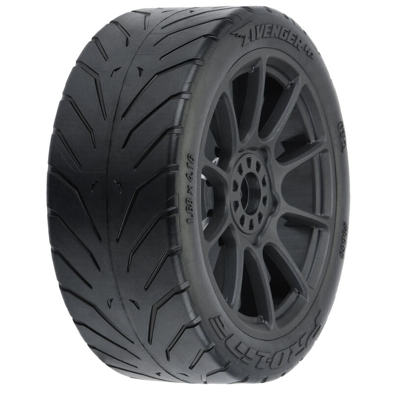 Pro-Line Racing 9069-21, 1/8 Avenger HP BELTED S3 Fr/Rr Buggy Tires Mounted 17mm Black (2) FRONT OR REAR
