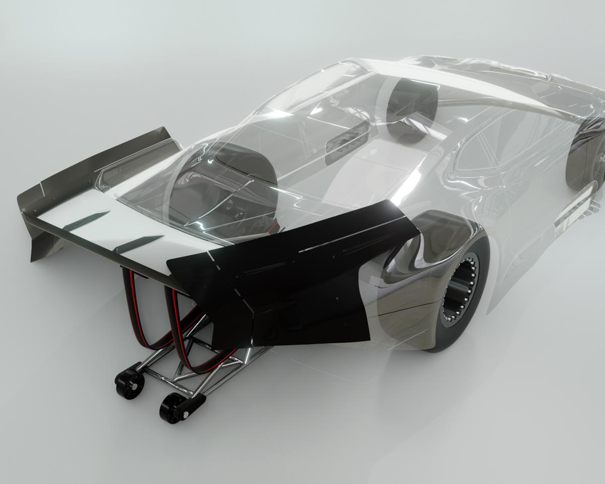 Bittydesign ZL21 Pro Drag Racing Wing Set (Clear) BDDG-ZL21W