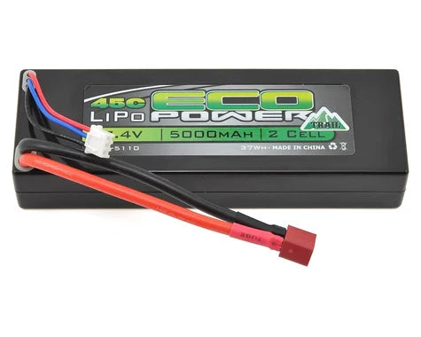 EcoPower ECP-5110 EcoPower "Trail" 2S 45C Hard Case LiPo Battery (7.4V/5000mAh) (w/T-Style Connector)