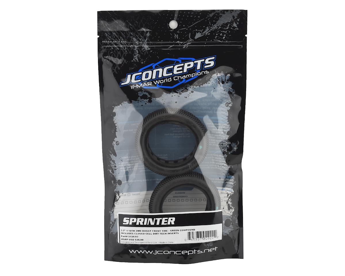 JConcepts Sprinter 2.2" 2WD Front Buggy Dirt Oval Tires (2) (Green) 3134-02