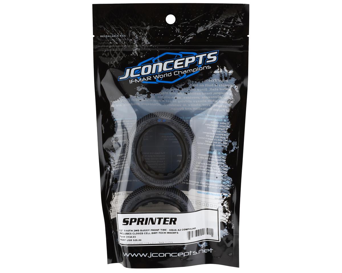 JConcepts Sprinter 2.2" 2WD Front Buggy Dirt Oval Tires (2) (Aqua A2) 3134-03