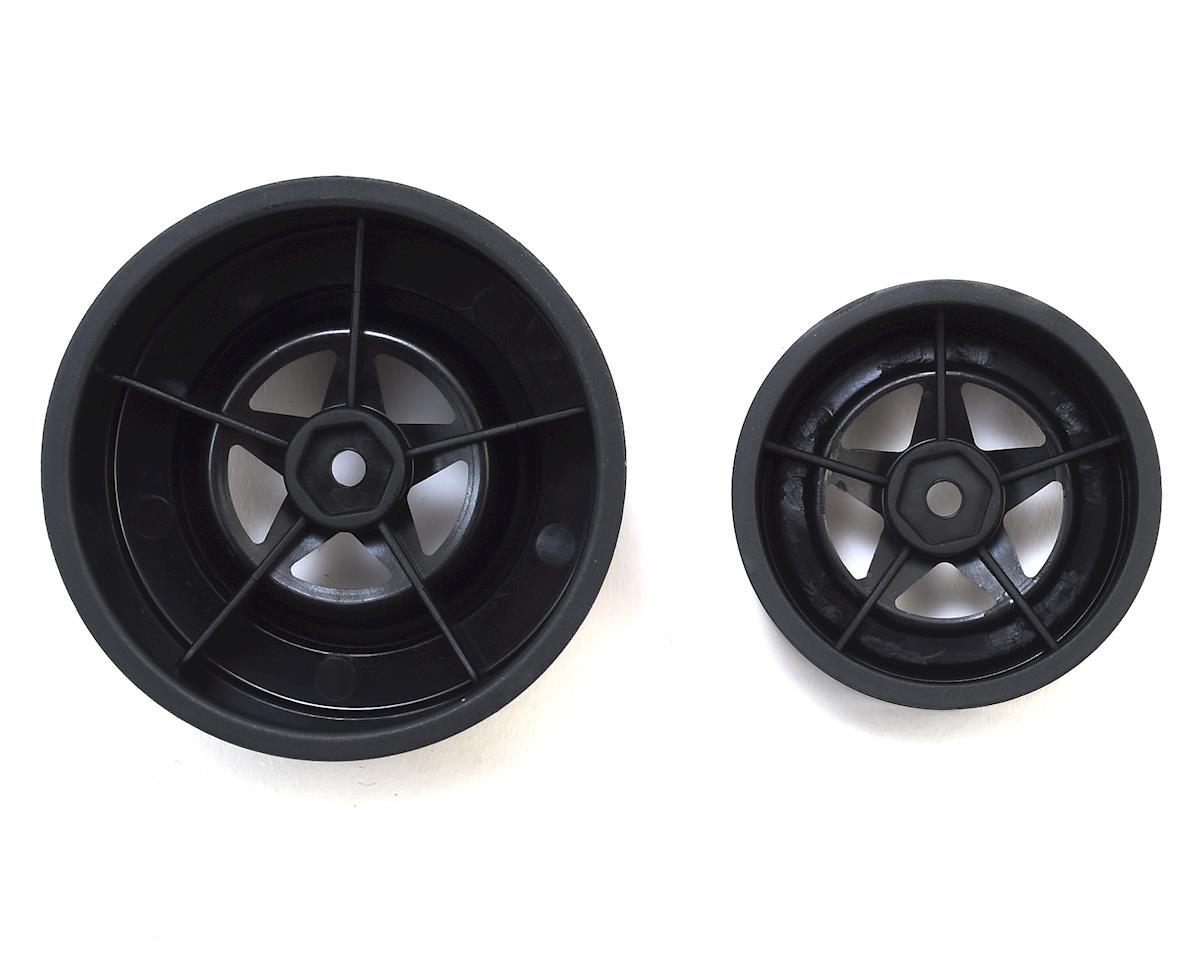JConcepts Startec Street Eliminator Drag Racing Wheels (Black) w/12mm Hex (2x Rear SCT Wheels & 2x Front Buggy Wheels) 3387B