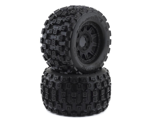 Pro-Line Badlands MX38 3.8" Tire w/Raid 8x32 Wheels (Black) (2) (M2) w/Removable Hex Arrma Traxxas PRO1012710