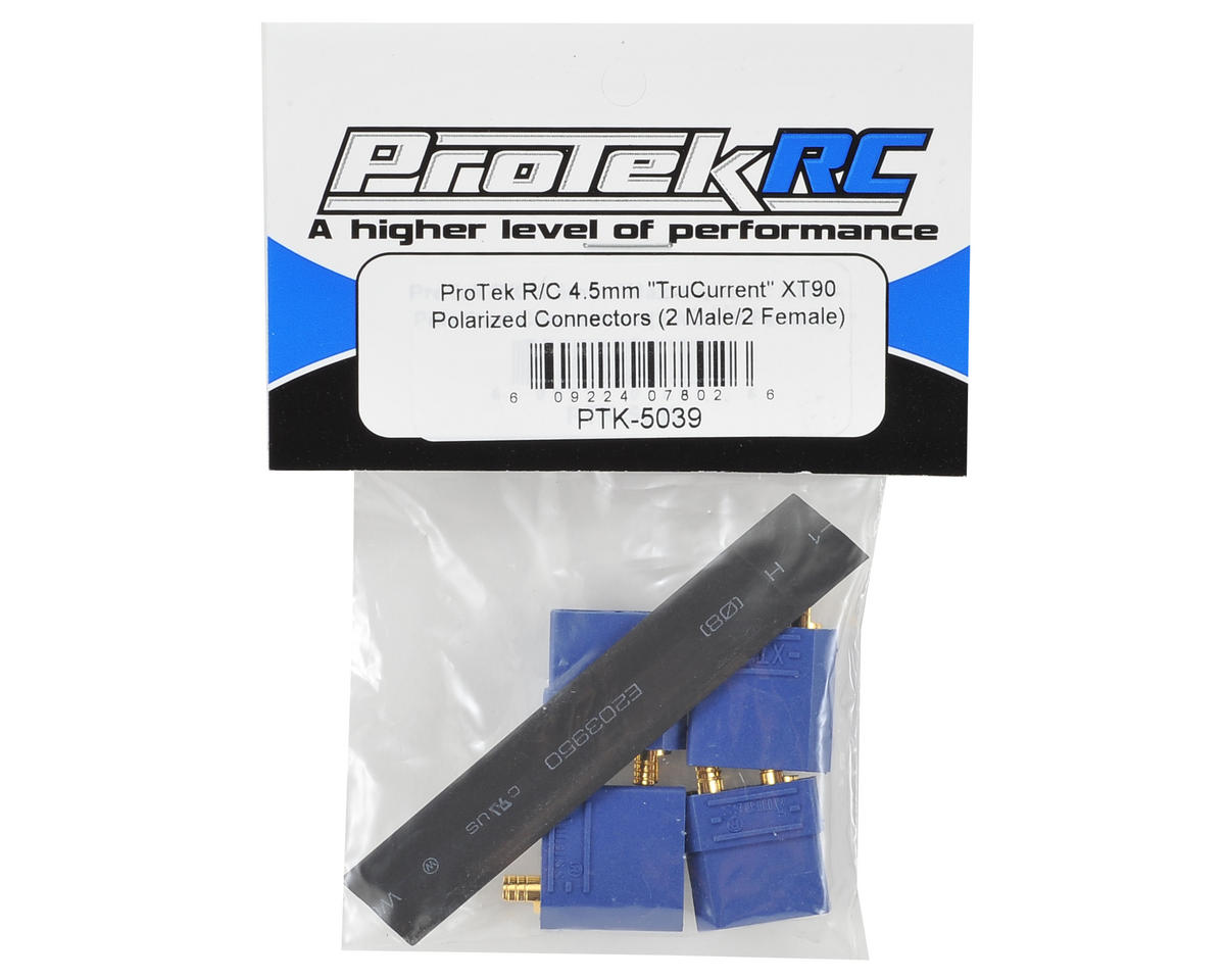 ProTek RC 4.5mm "TruCurrent" XT90 Polarized Connectors (2 Male/2 Female) PTK-5039