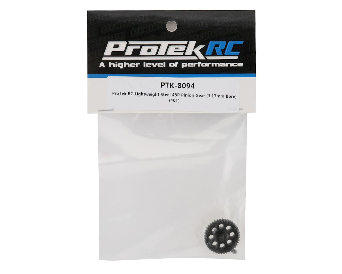 ProTek RC Lightweight Steel 48P Pinion Gear (3.17mm Bore) (40T) ptk-8094