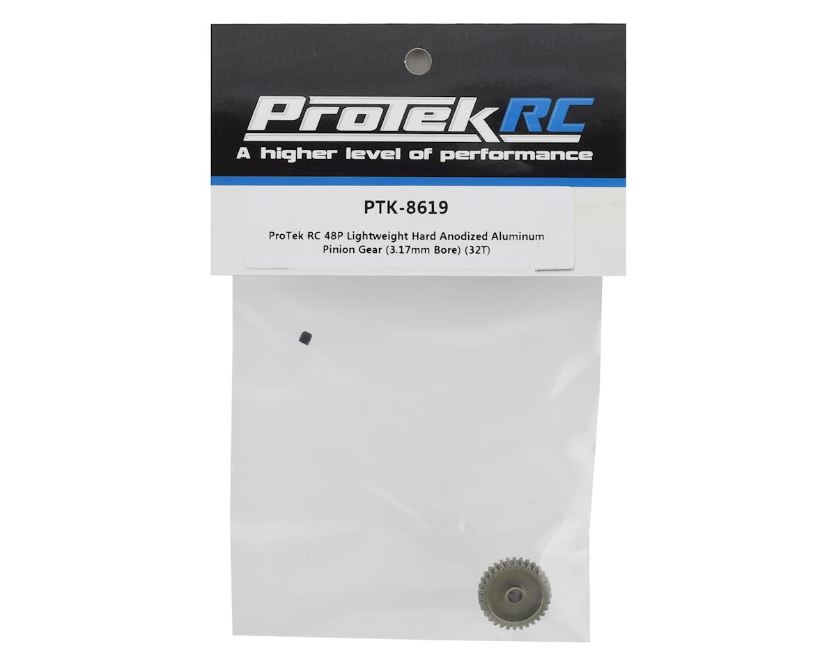 ProTek RC 48P Lightweight Hard Anodized Aluminum Pinion Gear (3.17mm Bore) (32T) PTK-8619