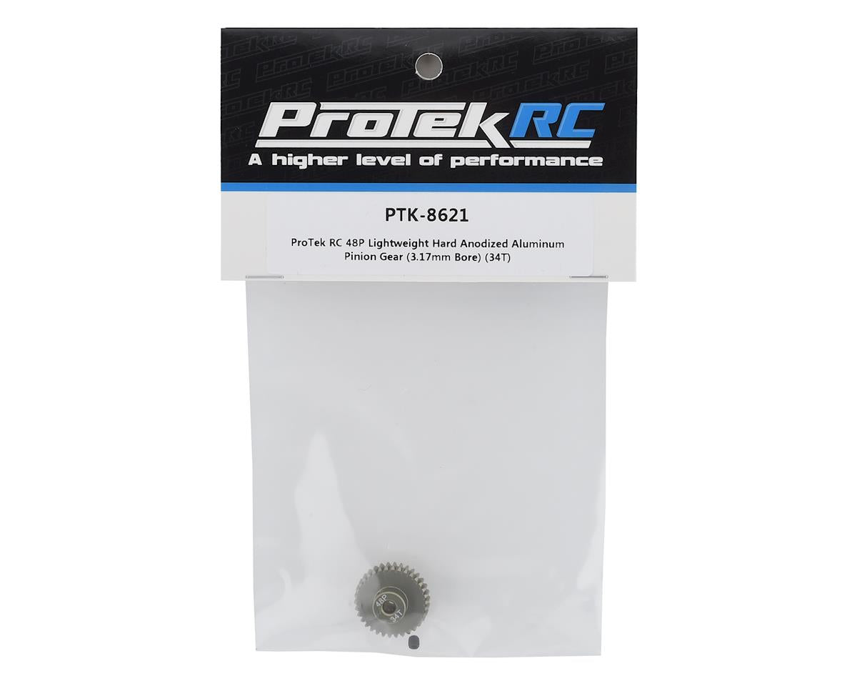 ProTek RC 48P Lightweight Hard Anodized Aluminum Pinion Gear (3.17mm Bore) (34T) PTK-8621