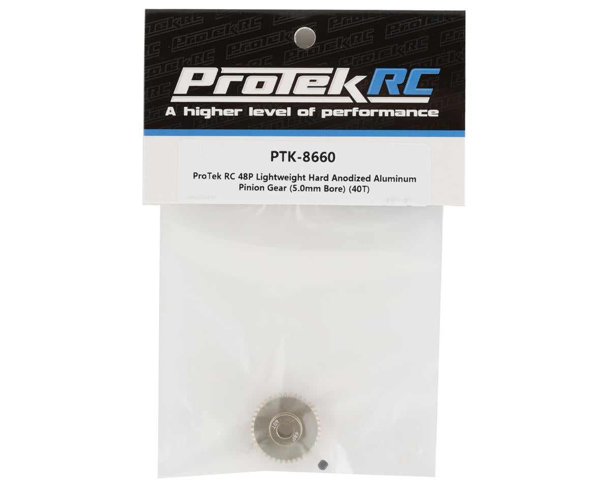 ProTek RC 48P Lightweight Hard Anodized Aluminum Pinion Gear (5.0mm Bore) (40T) PTK-8660