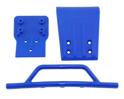 RPM Traxxas Slash 4x4 Front Bumper & Skid Plate (Blue) 80025