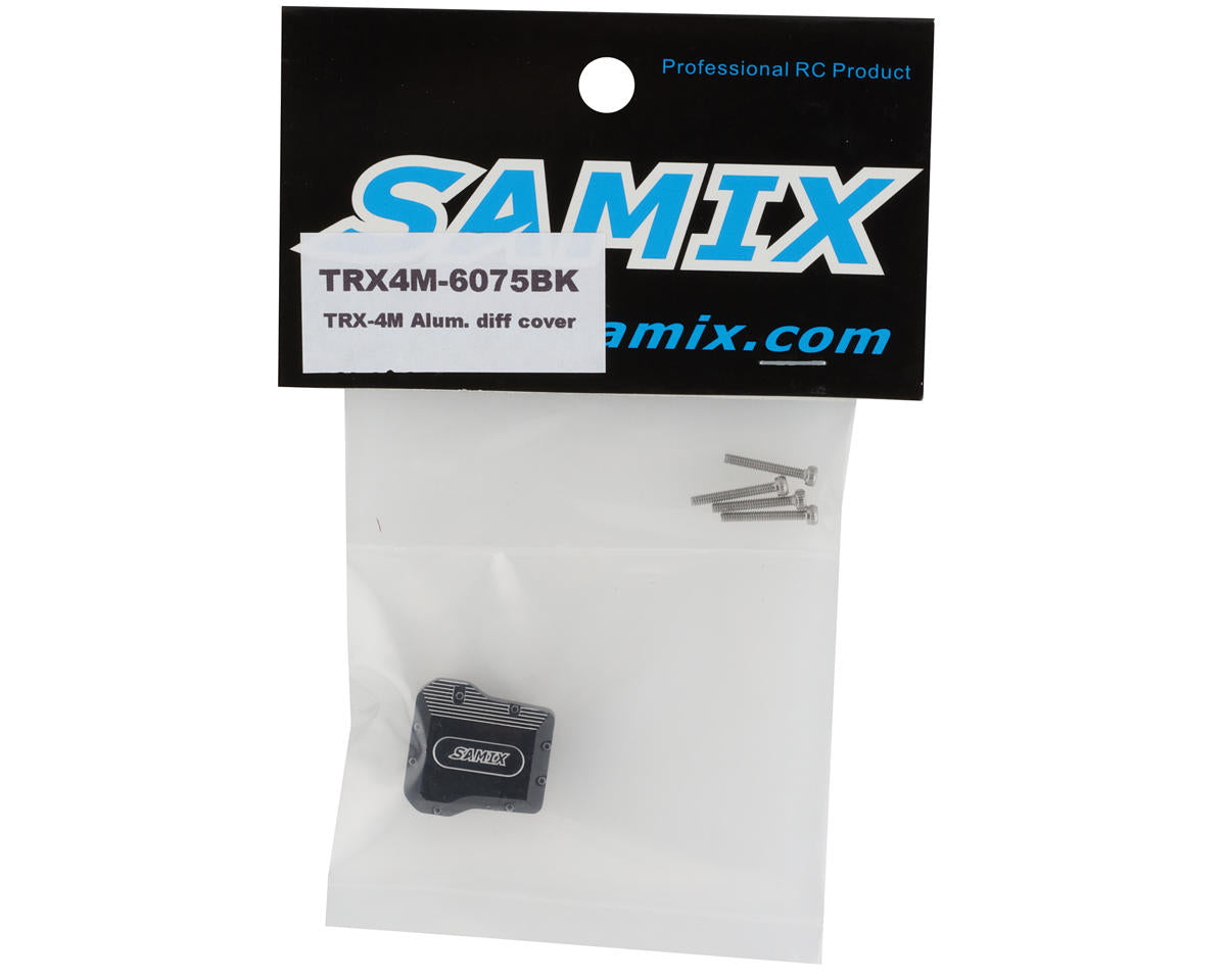 Samix TRX-4M Aluminum Differential Cover (Black) trx4m-6075bk