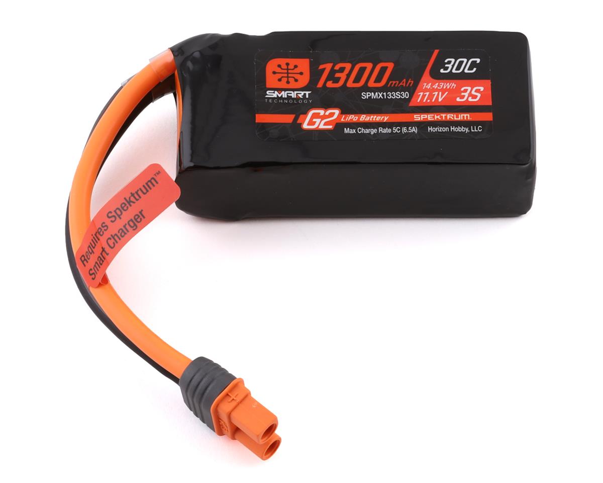 Spektrum RC 3S Smart G2 LiPo 30C Battery Pack w/IC3 Connector (11.1V/1300mAh) SPMX133S30