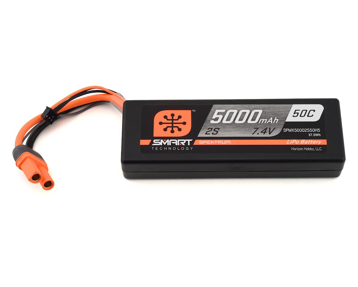 Spektrum RC 2S Smart LiPo Hard Case 50C Battery Pack w/IC5 Connector (7.4V/5000mAh) SPMX50002S50H5