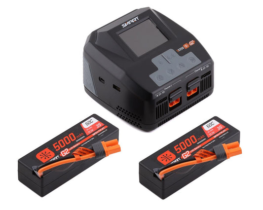 Spektrum RC Smart G2 PowerStage 6S Bundle w/Two 3S Smart LiPo Batteries (5000mAh) SPMXG2PS6