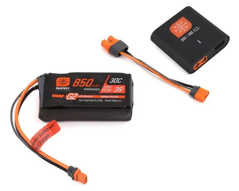 Spektrum RC Smart G2 Powerstage Air Bundle w/3S Smart LiPo Battery (11.1V/850mAh) SPMXPSA100 Blade 230 S Smart