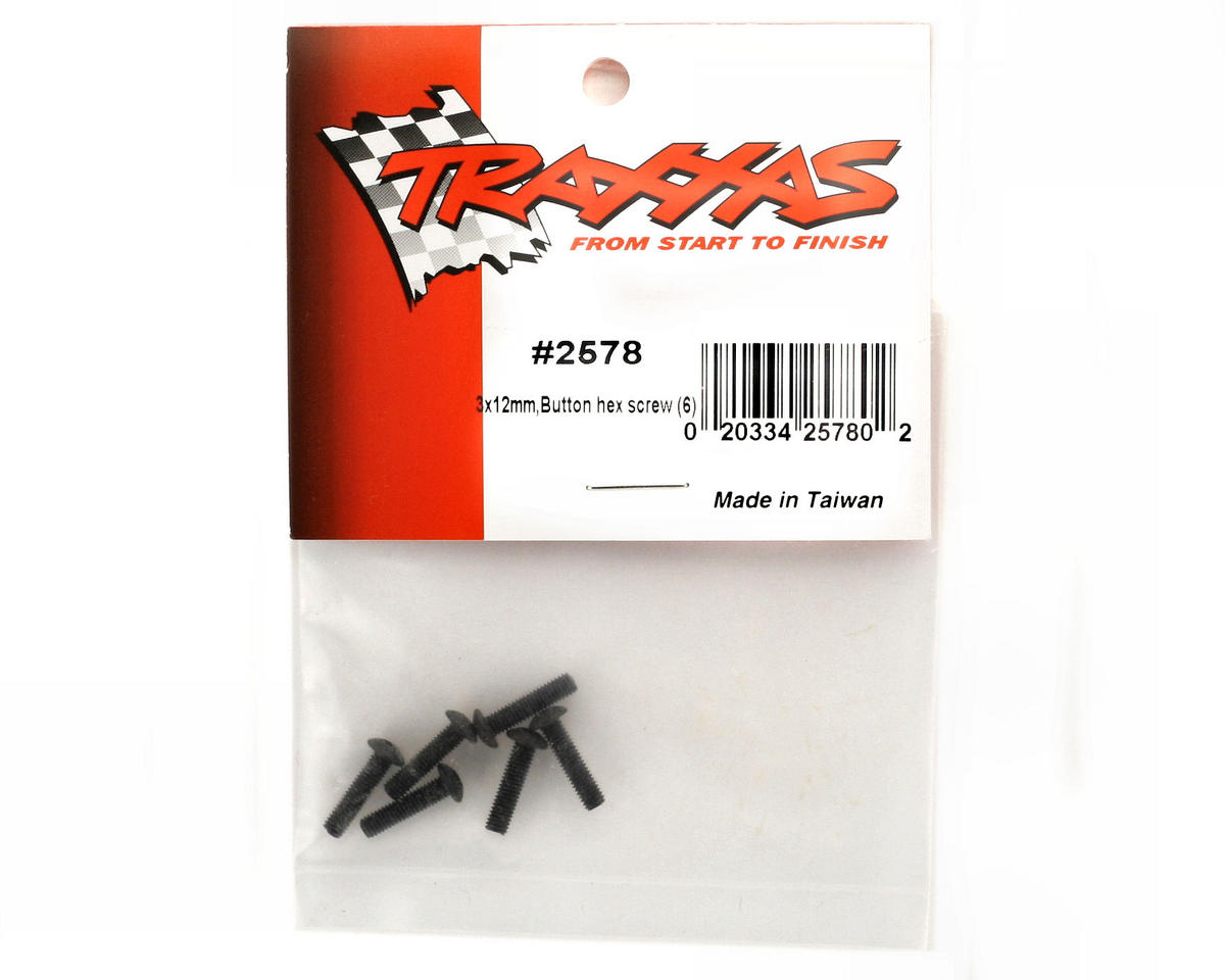 Traxxas 3x12mm Button Head Screws (6) 2578