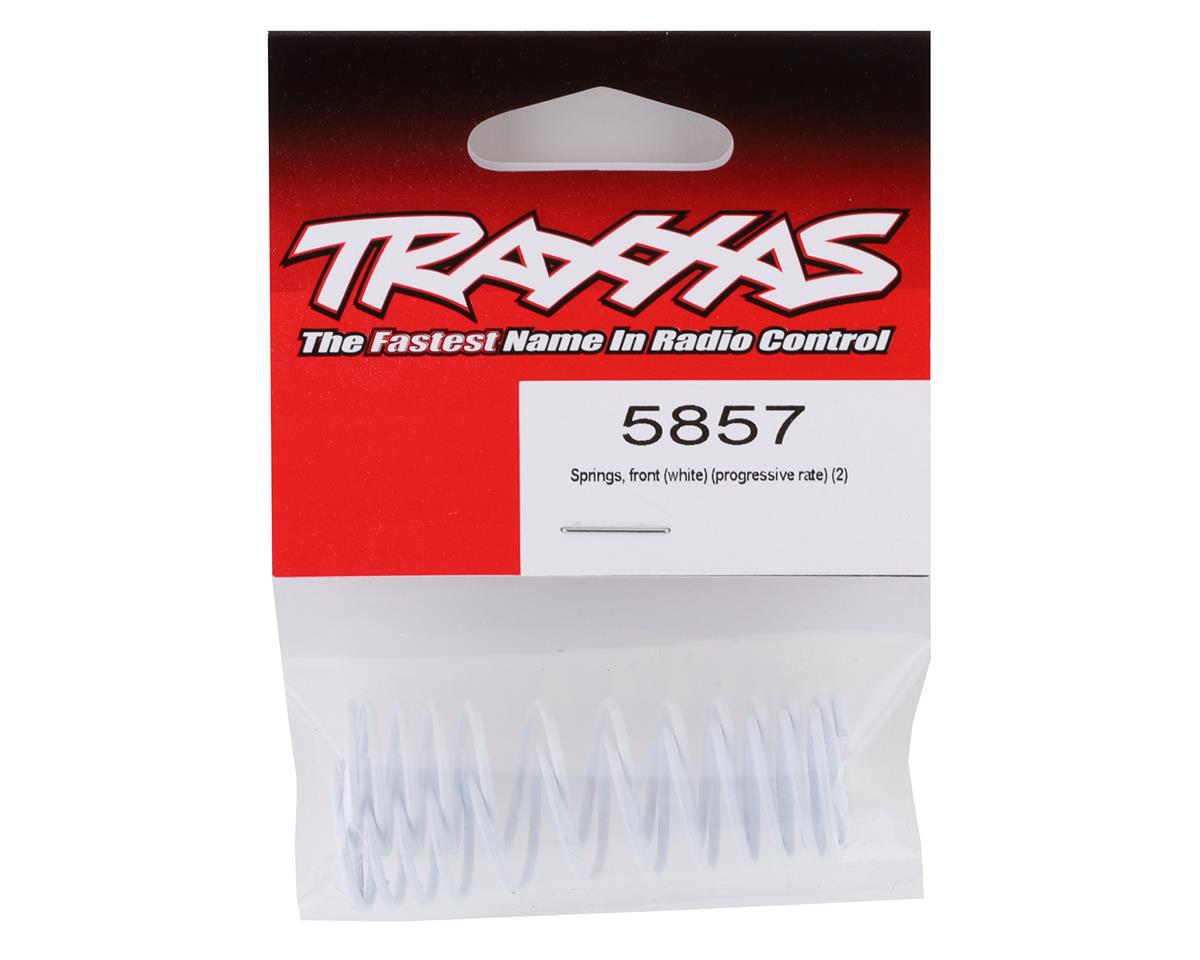 Traxxas Front Shock Spring Set (White) (2) 5857