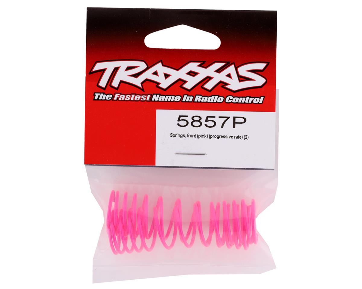 Traxxas Progressive Front Shock Spring Set (Pink) (2) 5857P