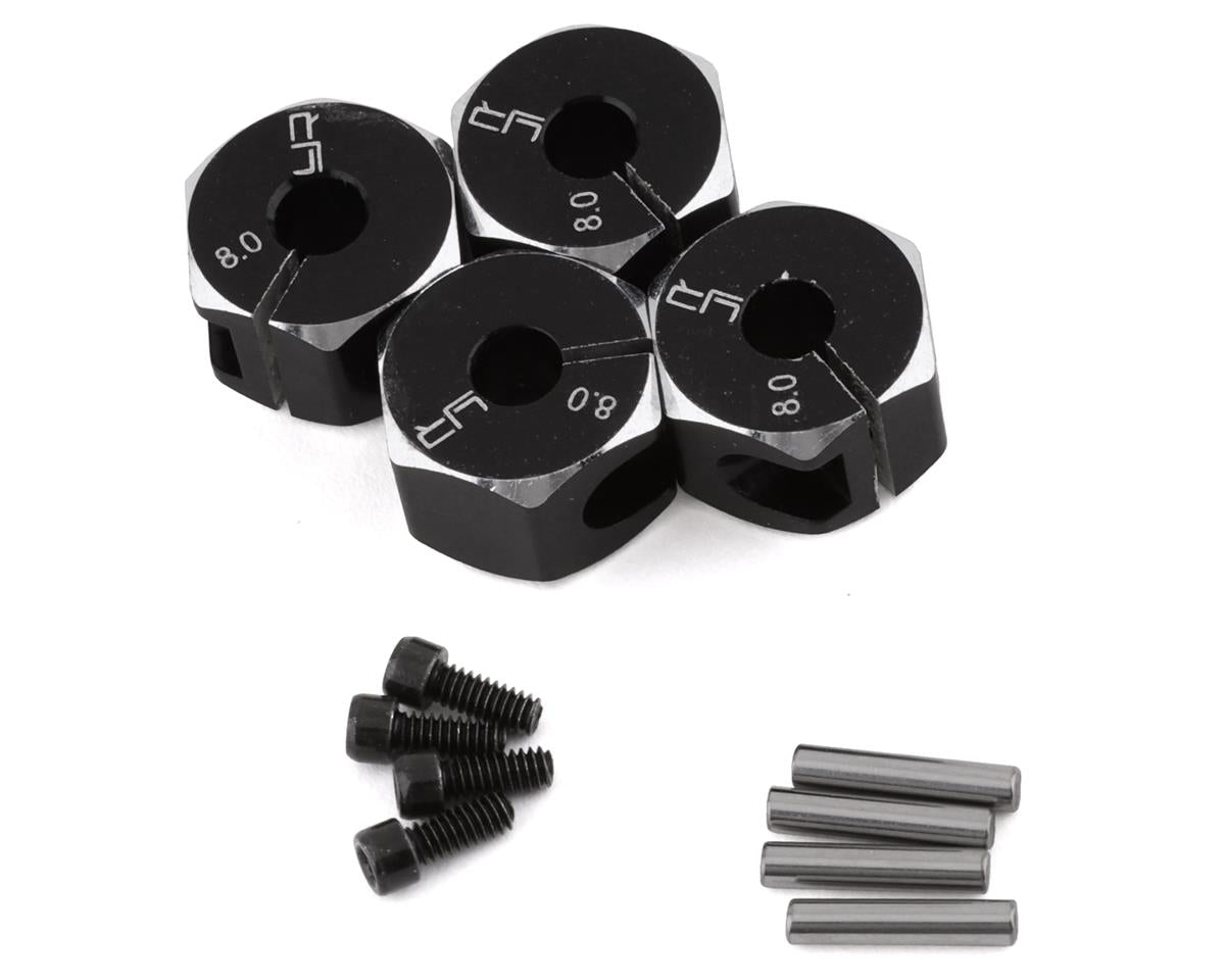 Yeah Racing Aluminum Clamping 12mm Hex (Black) (4) (8mm) WA-041BK