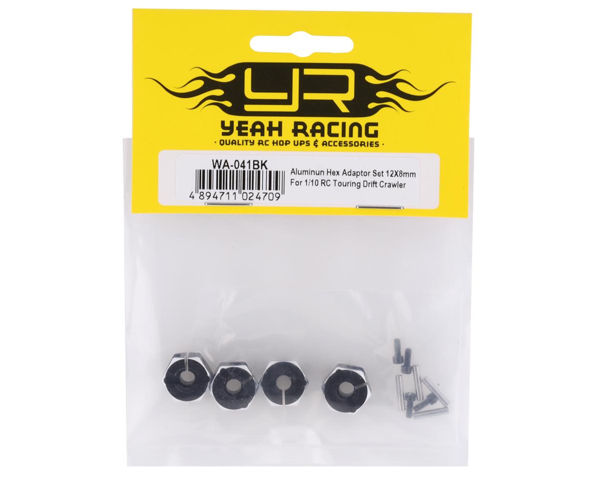 Yeah Racing Aluminum Clamping 12mm Hex (Black) (4) (8mm) WA-041BK