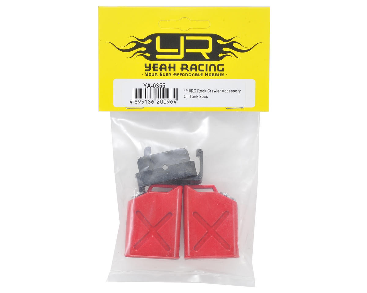 Yeah Racing 1/10 Crawler Scale "Jerry Can" Accessory Set (Fuel Cans) (Red) YA-0355